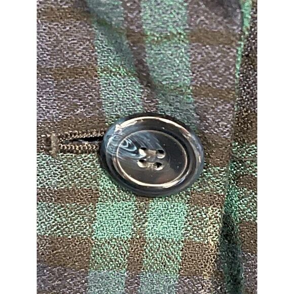 Elizabeth Liz Claiborne Blazer 20 Black Watch Plaid Wool Sport Coat Vintage - Picture 4 of 6